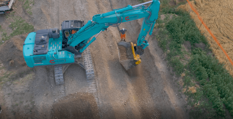 A time machine on a job site.