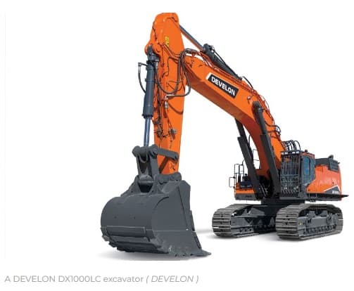 100-metric-ton DX1000LC-7 is DEVELON's biggest crawler excavator ever