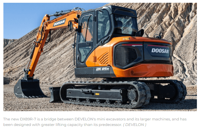 DEVELON adds lifting capacity and horsepower to updated mini excavator