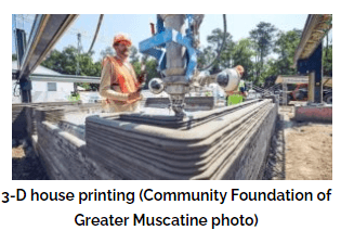 Muscatine to launch 3-D house printing effort, pumping hemp into the mix