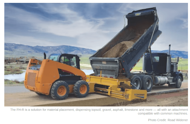 Road Widener Showcases Material Placement Attachment