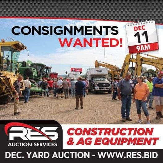 Looking to turn your equipment into cash? Contact today to be an early consigner for our December 11th Yard Auction!